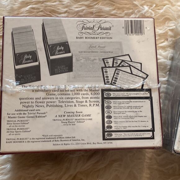 Trivial Pursuit Subsidiary Card Decks: Silver Screen & Baby Boomer Sets NWT - Picture 5 of 6